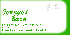gyongyi bara business card